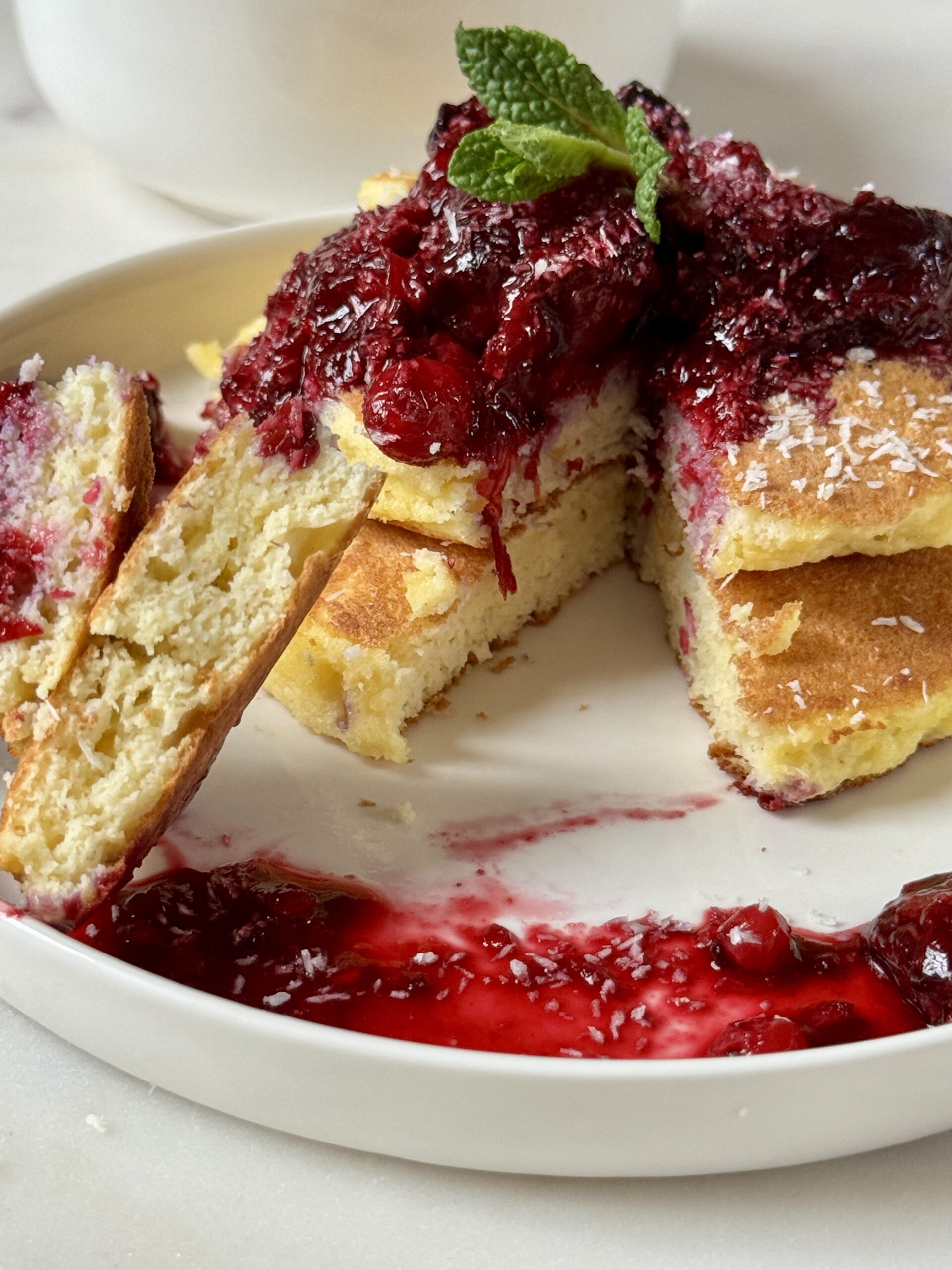 Low carb coconut flour pancakes